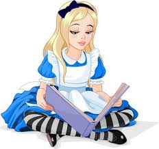 Books for people with print disabilities. Cartoon Girl With Book Design Vector Alice In Wonderland Cartoon Alice S Adventures In Wonderland Alice In Wonderland