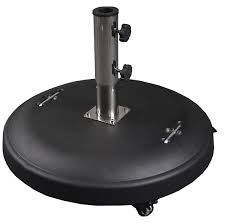 Featuring steel construction and foldable legs for compact storage, this stand is a fast and easy way to set up your umbrella. 110 Pound Patio Umbrella Base Steel And Concrete Design