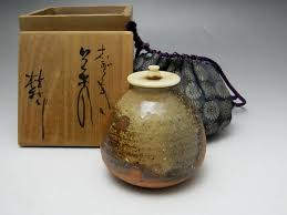 Chaire Vintage Japanese Shigaraki Pottery Tea Caddy W Box For Tea Ceremony 1225 Antique Shop Chano Yu Teezeremonie Teewagen Tee