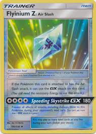 If you were a pokemon fan back in the 1990s, you probably have a fair few old pokemon trading card game cards stashed somewhere in the back of your closet. Flyinium Z Air Slash 195 236 Uncommon Reverse Holo Pokemon Singles Sun Moon Unified Minds Collector S Cache