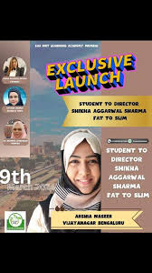 Congratulations Arshia Nasir our student to new Director  @fat_to_slim_sas_vijaynagar_blr for launch, All the best 👍 , Rise and  Shine ✨️, Discover your wings and fly 🕊 , SAS DIET ACADEMY MUMBAI , For ...