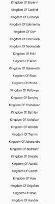 This is a list of fictional countries from published works of fiction (books, films, television series, games, etc.). Miscellaneous Thoughts Kingdom Names Wattpad