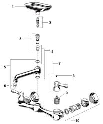 Top suggestions of peerless kitchen faucet parts diagram american standard bathroom faucet parts 2006 41 american kitchen faucet. American Standard 7295 Exposed Wall Mount Sink Faucet Parts Catalog