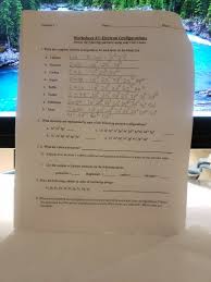 Electron configuration practice worksheet key. Block Chemistry I Name Worksheet 3 Chegg Com