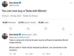 Musk said in march that tesla customers can buy its electric vehicles with bitcoin. Elon Musk You Can Now Buy A Tesla With Bitcoin Krasia