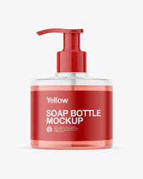 Soap Bottle With Pump Mockup In Bottle Mockups On Yellow Images Object Mockups