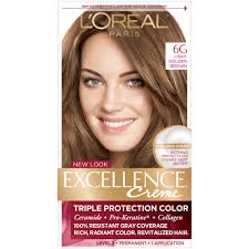 L Oreal Paris Excellence Triple Protection Permanent Hair Color 6 3 Fl Oz 6g Light Golden Brown 1 Kit Loreal Loreal Paris Grey Hair Coverage