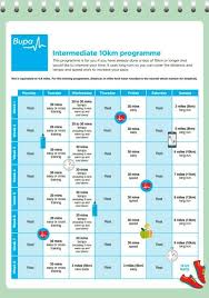 Bupa Intermediate 10k Running Plan 10k Running Plan Running Plan How To Run Longer