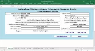 Records are the outputs that detail each and every business and administrative transaction of the university and contain information about our students, members. Adviser S Record Management System Home Facebook