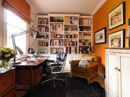 Dark wood floors warmed by oriental area rugs in deep jewel tones such as purple, burgundy and deep green are the perfect foundation for a room reserved for the man of the house. 22 Most Functional Ways To Decorate Study Room For Your Students