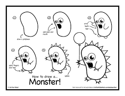 Check out our monster drawing selection for the very best in unique or custom, handmade pieces did you scroll all this way to get facts about monster drawing? How To Draw A Monster Art For Kids Monster Drawing Cartoon Drawings Cartoon Monsters