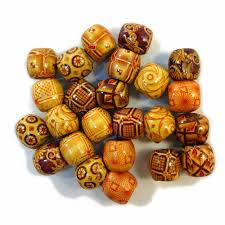 Wooden Patterned Dread Beads Hair Beads Dread Beads Cool Braid Hairstyles