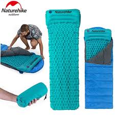 Naturehike Outdoor Camping Inflatable Tent Moisture Proof Mat Single Pads With Pillow Mummy Lightweight Air Mattress Camping Camping Generator Camping In Texas