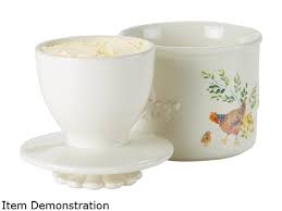 Do you need to change the water in a butter bell? Paula Deen Dinnerware Ceramic Butter Holder Garden Rooster Newegg Com