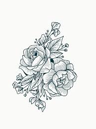 Tattoo Design Inspiration Line Work Florals Rose Peony Baby S Breath And Sweetpea Kylie Stinson Art Rose Tattoo Design Tattoo Designs Rose Line Art