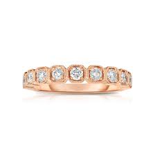 Diamond promise ring in 10k rose gold and sterling silver 1/10 cttw. Round Diamond Stacking Ring Diamond Ring Fink S Jewelers