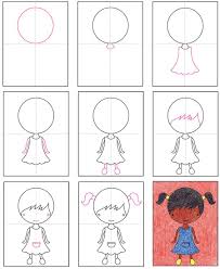 Download kids drawing games for girls 6 and enjoy it on your iphone, ipad, and ipod touch. How To Draw A Girl In A Dress Art Projects For Kids Kids Art Projects Easy Drawings For Kids Art Drawings For Kids