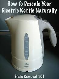 How To Descale An Electric Tea Kettle To Remove Hard Water Buildup Electric Tea Kettle Hard Water Buildup Electric Kettle