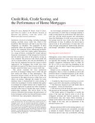 Fair lending is currently a hot topic with examiners and is one of the highest risk areas for any financial institution. Pdf Credit Risk Credit Scoring And The Performance Of Home Mortgages