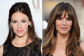 What 19 Celebrities Look Like With And Without Bangs Side Swept Bangs Long Hair Hair Without Bangs Celebrity Bangs