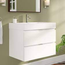 You're currently shopping all bathroom vanities filtered by 30 inches and backsplash included that we have for sale online at wayfair. Tenafly 30 Wall Mounted Single Bathroom Vanity Set Modern Bathroom Vanity Single Bathroom Vanity Bathroom Vanity