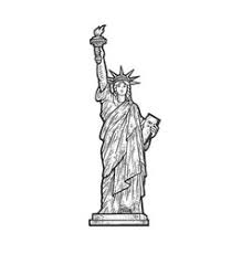 The story of the statue of liberty and her island has been one of change. Statue Of Liberty Line Drawing Vector Images Over 140