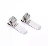 Factory Supply Metal Pen Holder Adjustable Single Spring Loop Pen Holder  with Pocket Clip for Notebook and Clipboard