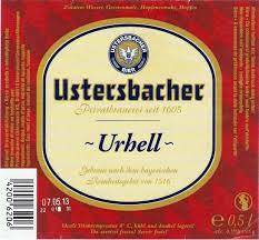 Ustersbacher Urhell Dortmunder Helles 4 9 Abv Privatbrauerei Ustersbach A Schmid Alemania Label Etiquetas De Cerveza Cerveza Alemania