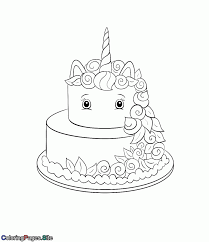 You can now print this beautiful unicorn on cupcake coloring page or color online for free. Unicorn Cake Coloring Page Unicorn Coloring Pages Cupcake Coloring Pages Coloring Pages Unicorn