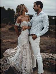 Lace Backless Beach Wedding Dresses Chiffon Long Custom Wedding Gowns 17097 Lace Beach Wedding Dress Wedding Dress Train Wedding Dresses
