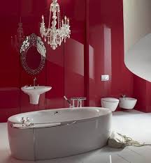 Romantic bathroom idea for small bathroom. Red Decor For Bathroom Novocom Top