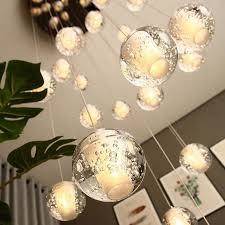 Ceiling lamps ceiling spotlights pendants. Crystal Bubble Ball Chandelier Multi Lights For Staircase High Ceiling Dandelion Lighting