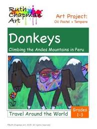 Donkeys In Peru Art Lesson For Grades 1 3 South American Art Art Lessons For Kids Art Lessons