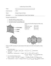 Maybe you would like to learn more about one of these? Lkpd Prisma Segitiga Worksheet