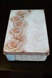 Caixa De Mdf Decorada Com Papel Caixa Rosas Em Madeira Decorada Com Tinta E Papel De Scrapbook Medida 31cm X 21cm X 10cm Caixa De Madeira Decorada Caixa Artesanato Caixas Decoradas