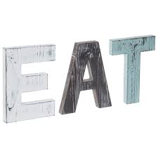 Looking for living room wall decor? Amazon Com Mygift Rustic Country Farmhouse Multicolor Cutout Wooden Eat Block Letters Wall Mounted Decorative Signs Wall Decor For Home Kitchen Dining Room Home Kitchen