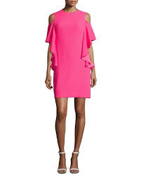 Trina Turk Lambada Crepe Ruffle Trim Cocktail Dress Silk Cocktail Dress Casual Cocktail Dress Dresses