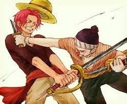 In one piece, shanks doesn't have any devil fruit power. Shanks Buggy Fighting Young Childhood One Piece One Piece Comic One Piece Manga One Piece Anime