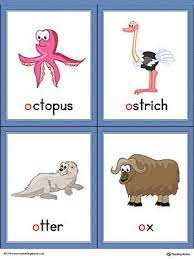 In this educational grammar video for kids, you're toddler will learn their abcs and words that start . Letter O Words And Pictures Printable Cards Octopus Ostrich Otter Ox Color Myteachingstation Com
