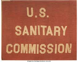 United States Sanitary Commission Flag 86 X 68 This Red Wool Bunting Flag Has United States Sanitary Commission In Sanitary Civil War American Red Cross