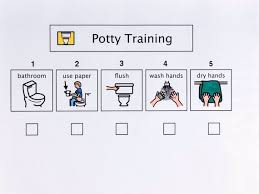 Using The Toilet Sequence Sheet Help With Potty Training Visual Schedule Schedule Books Training Kit