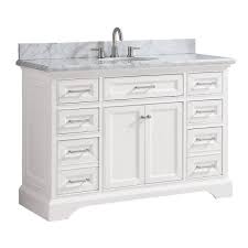 Home Decorators Collection Windlowe 49 In W X 22 In D X 35 In H Bath Vanity In White With Carrera Marble Vanity Top In White With White Sink 15101 Vs49c Wt In 2020