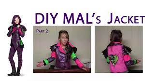 From the wig to the outfit. Mal Descendants Disney Diy Mal 39 S Jacket Part 2 Youtube Diy Costumes Kids Mal Costume Mal Descendants Costume