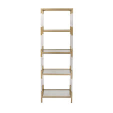 Find all cheap ladder bookshelf clearance at dealsplus. 69 Metal And Acrylic Bookcase Gold Olivia May Target