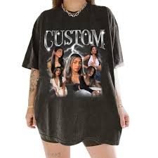 Your Own Bootleg T-Shirt, Vintage Graphic 90s T-Shirt with Custom Photo,  Personalize Your Idea | Amazon.com