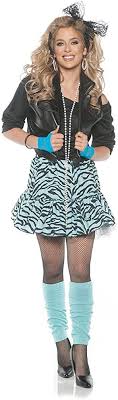 Amazon Com Underwraps Rockin The 80 S Valley Girl Costume Blue Small Clothing Girl Costumes Valley Girls Outfits