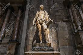 It was only in 1664 that the statue was moved inside as a place more suitable for the. Milan Italy March 17 2018 Statue Of The Skinned St Bartholomew Stock Photo Picture And Royalty Free Image Image 106641416