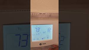 Place dip switch #1 located on the back of the thermostat to the on position and press the hw_rst button. How To Program Trane Thermostat The Easy Way Youtube