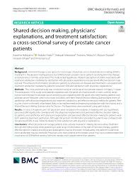 What is prostate cancer screening? Pdf Shared Decision Making Physicians Explanations And Treatment Satisfaction A Cross Sectional Survey Of Prostate Cancer Patients Open Access
