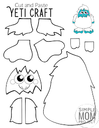 Showing 12 coloring pages related to yetis. Free Printable Yeti Abominable Snowman Craft Simple Mom Project